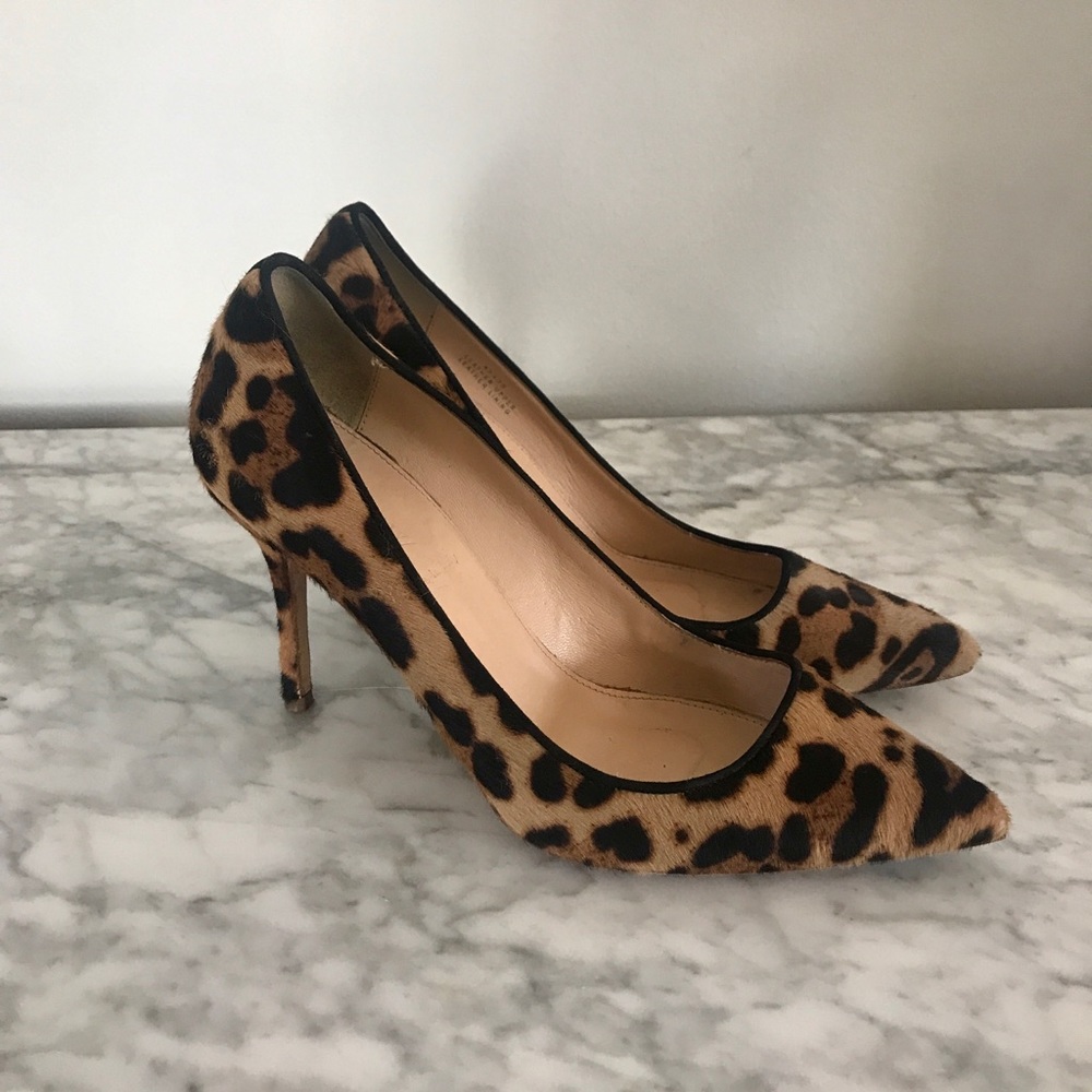 J. Crew Elsie Pumps in Leopard Calf Hair - Size 7 - Picture 4 of 6